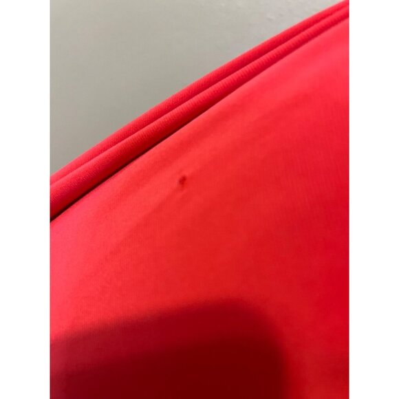 Chaps Ralph Lauren A Line Midi Dress Large L Coral Orange Sleeveless Washable - Picture 9 of 10